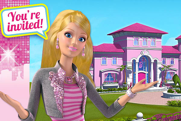 cartoon barbie house