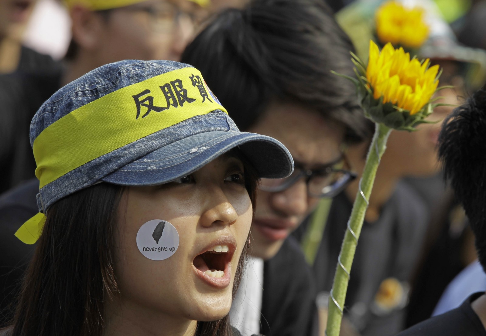 Тайвань движение. Sunflower student Movement.