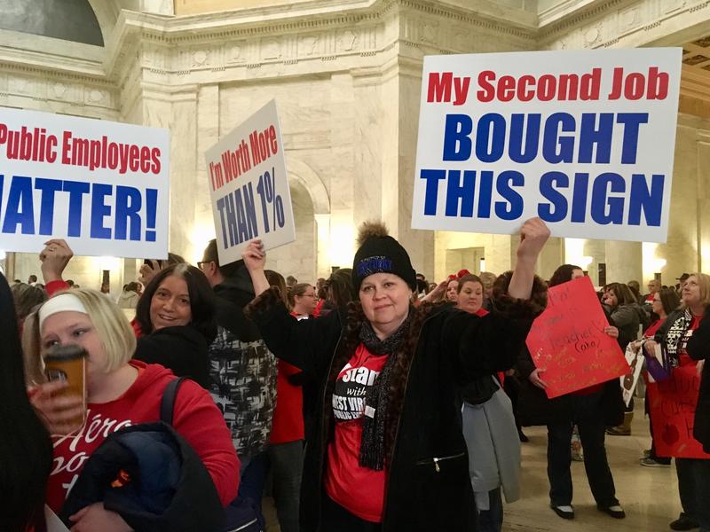 West Virginia teachers strike, teacher wages, labor movement, union employees, Janus v. AFSCME, West Virginia schools, low teacher pay