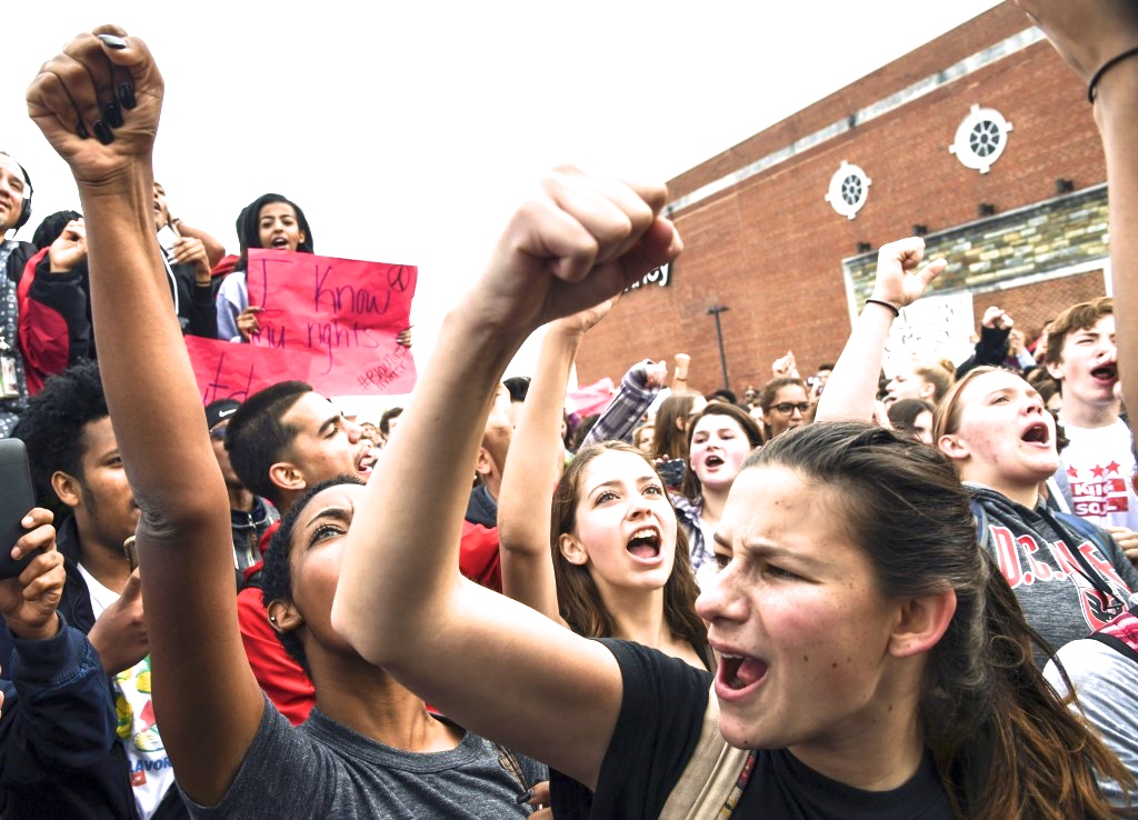 anti-Trump protests, student protests, Donald Trump, student walkouts