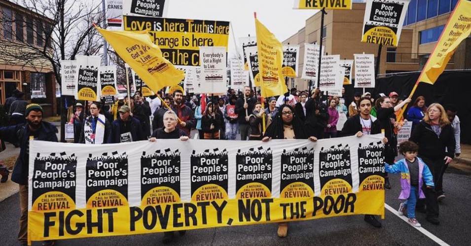 Poor People's Campaign, protesting poverty, California protests, Moral Mondays