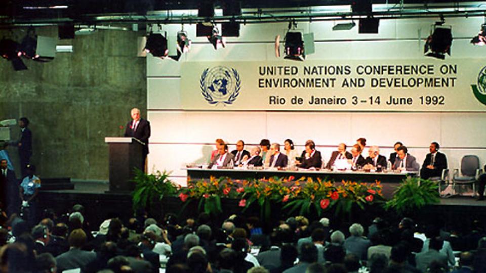 Photo: The first UN Conference on Environment and Development in 1992.